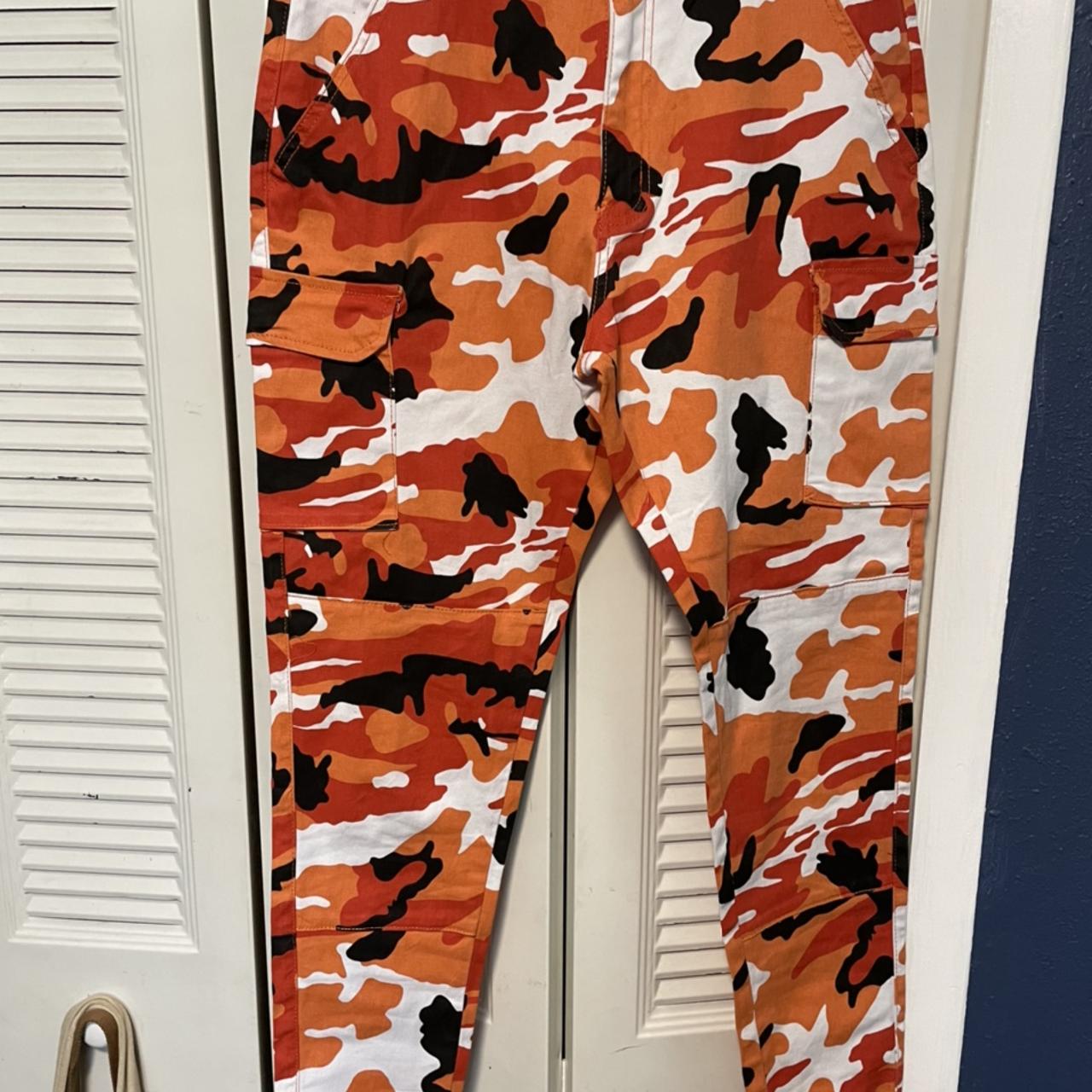 Orange camo joggers online