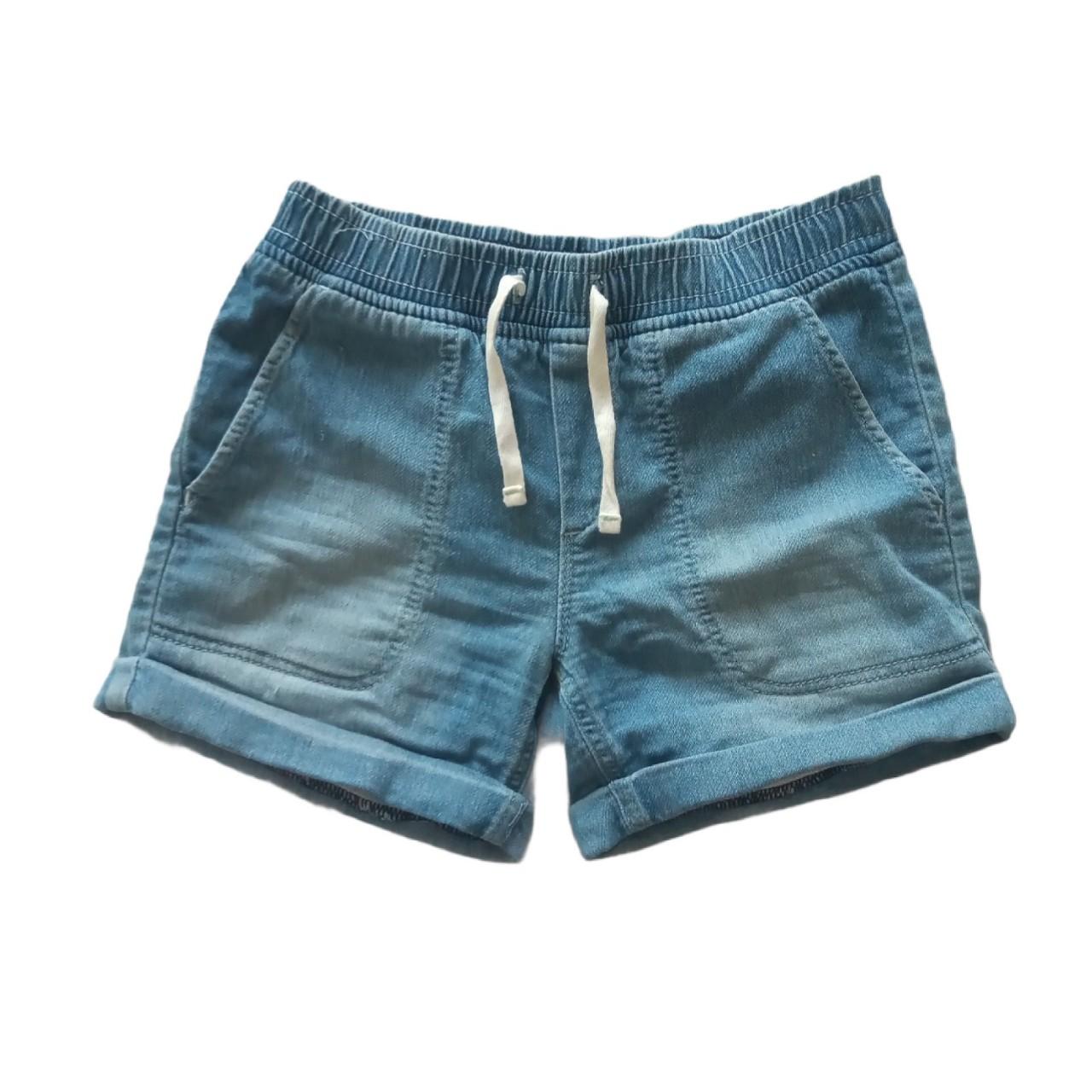 STRETCHY DENIM GAP FABRIC SHORTS WITH POCKETS AND... - Depop