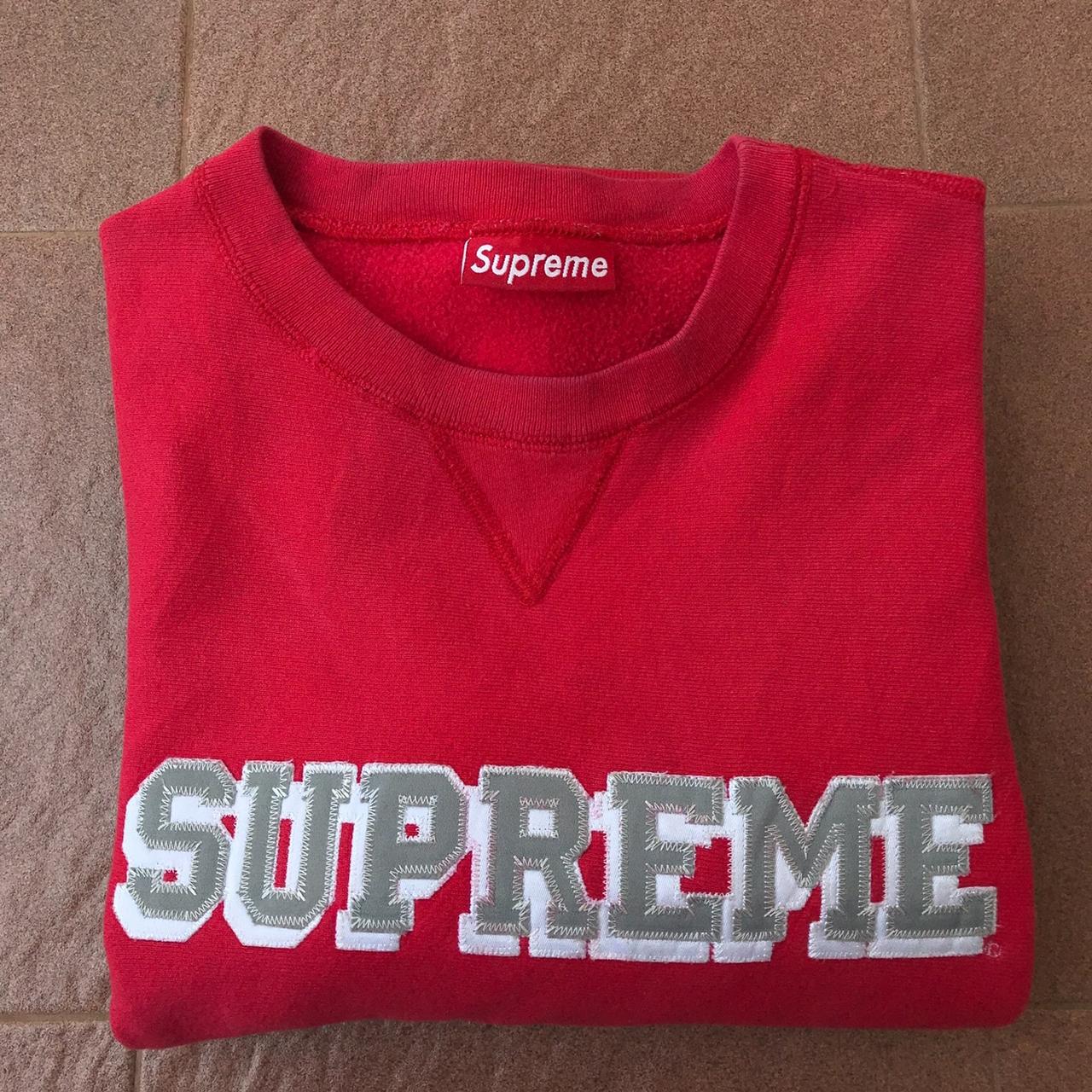 Supreme Hoodie Red Size Large Excellent Condition Rare White
