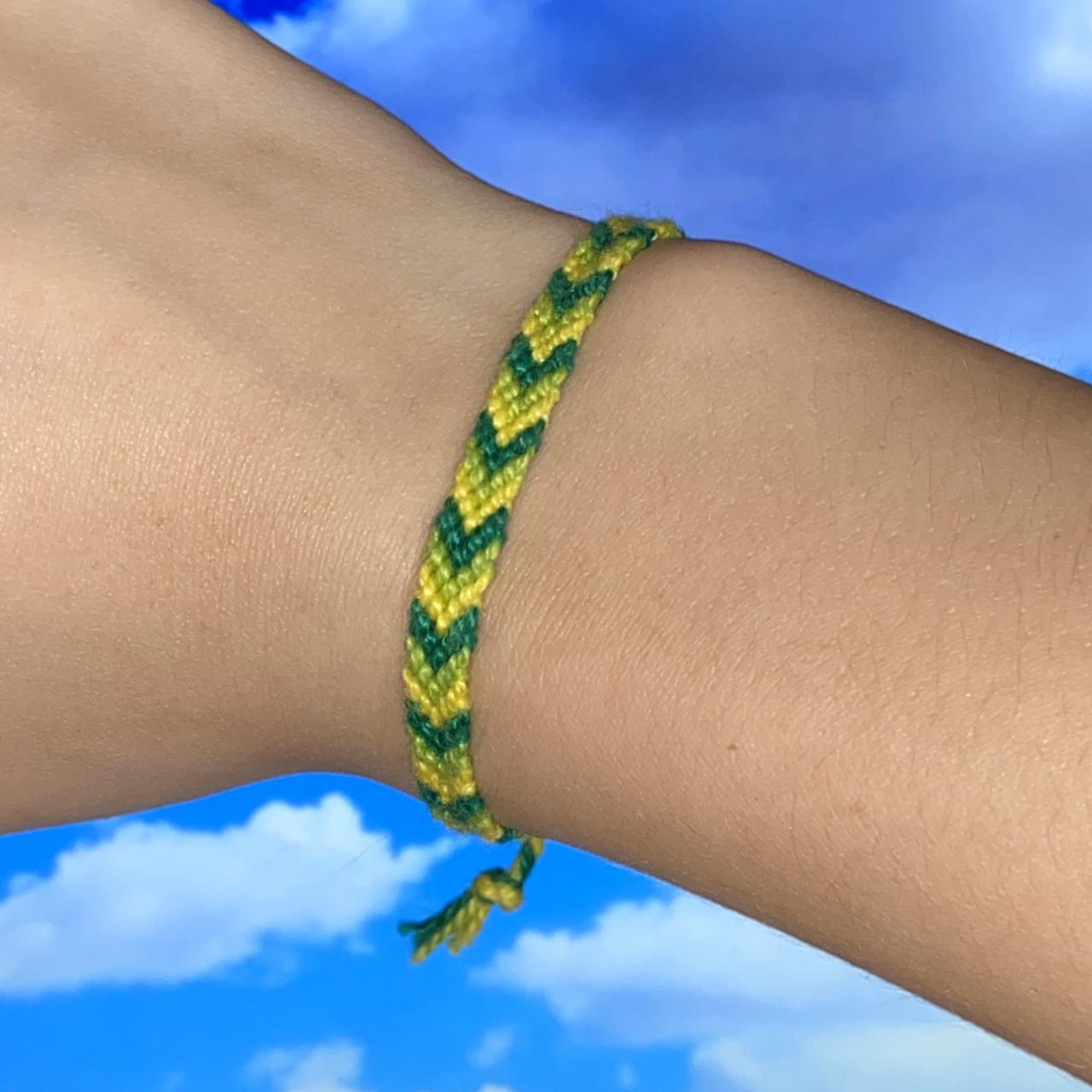 green and yellow friendship bracelet