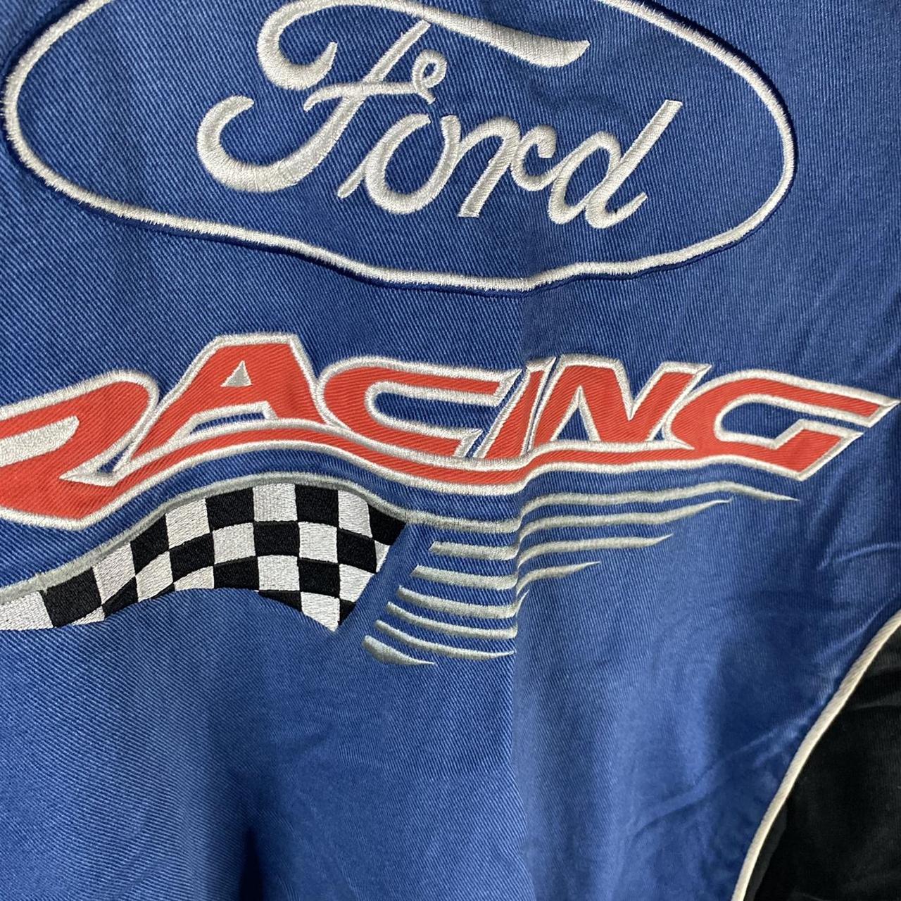 Vintage early Y2K Embroidered Ford NASCAR... - Depop