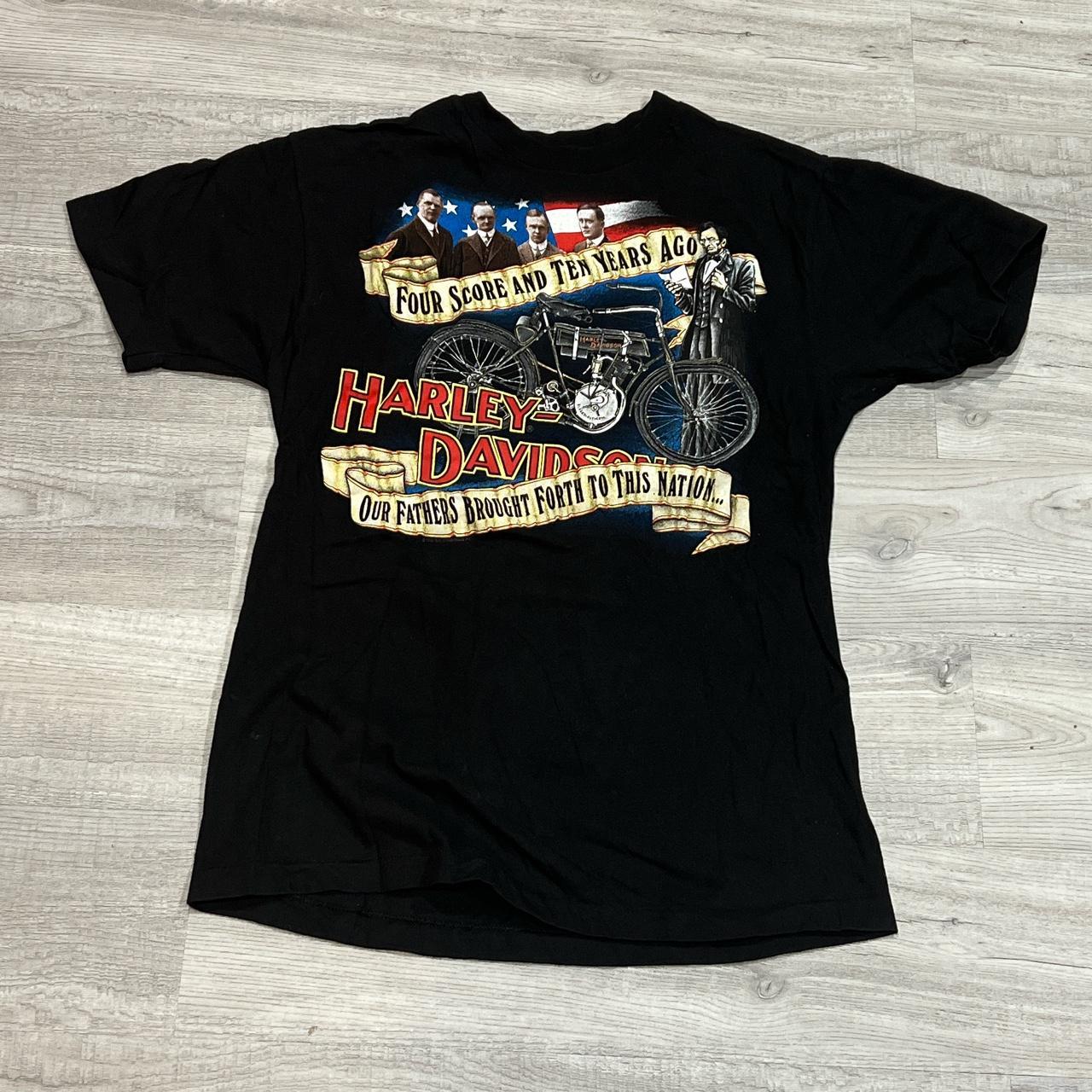 Vintage 1992 Harley Davidson First Fathers Shirt... - Depop