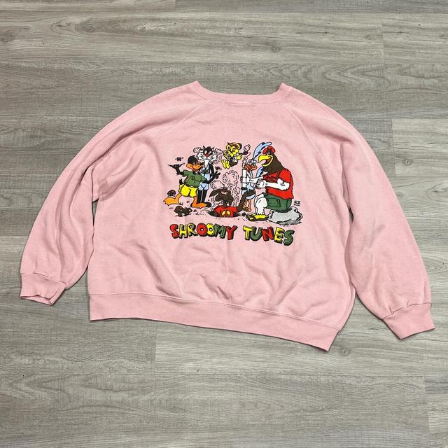 Vintage 1990s Shroomy Tunes Toke Up Doc Sweatshirt... - Depop