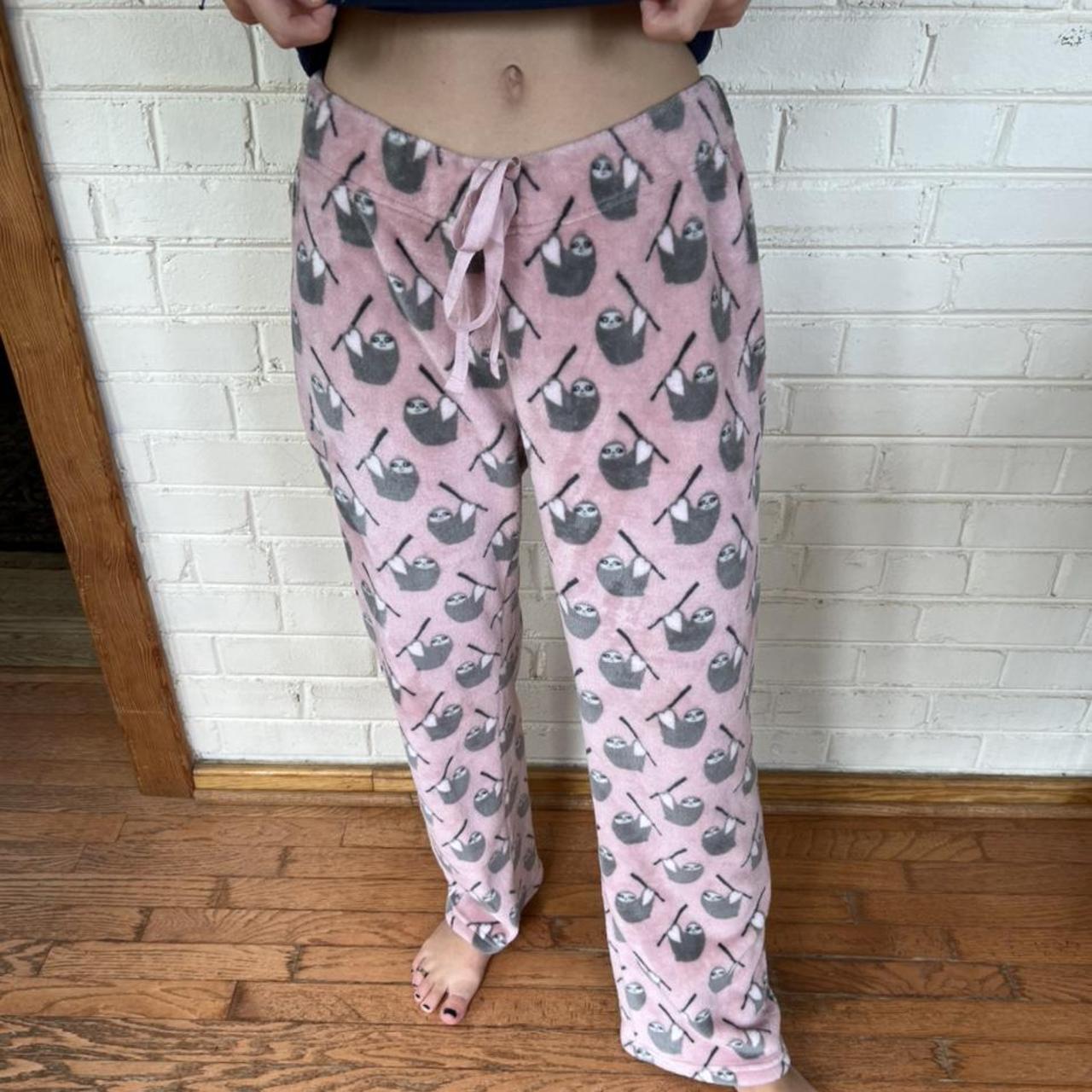 Women's Pink and Grey Pajamas | Depop