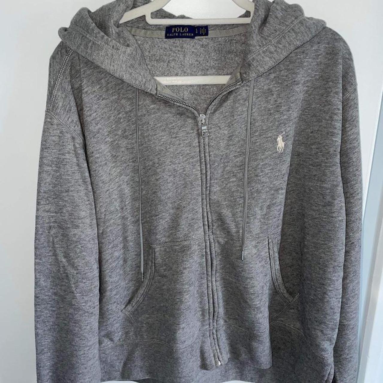 Polo Ralph Lauren Women's Grey Hoodie | Depop