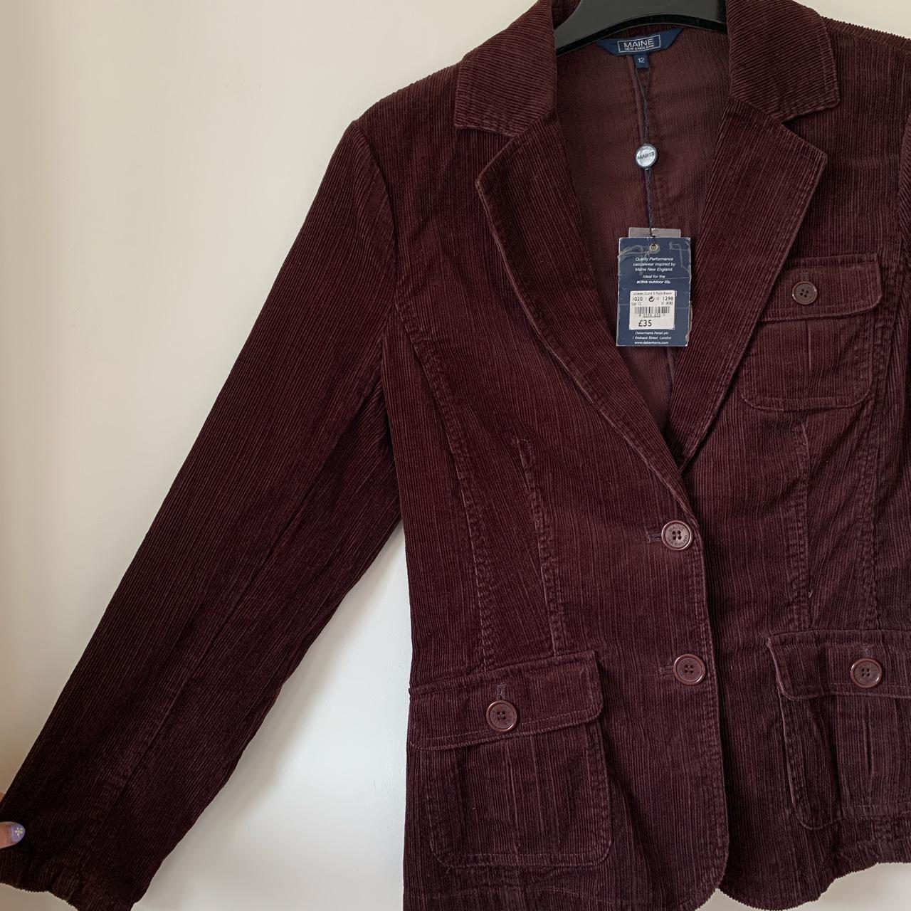 Debenhams Women's Burgundy Jacket Depop