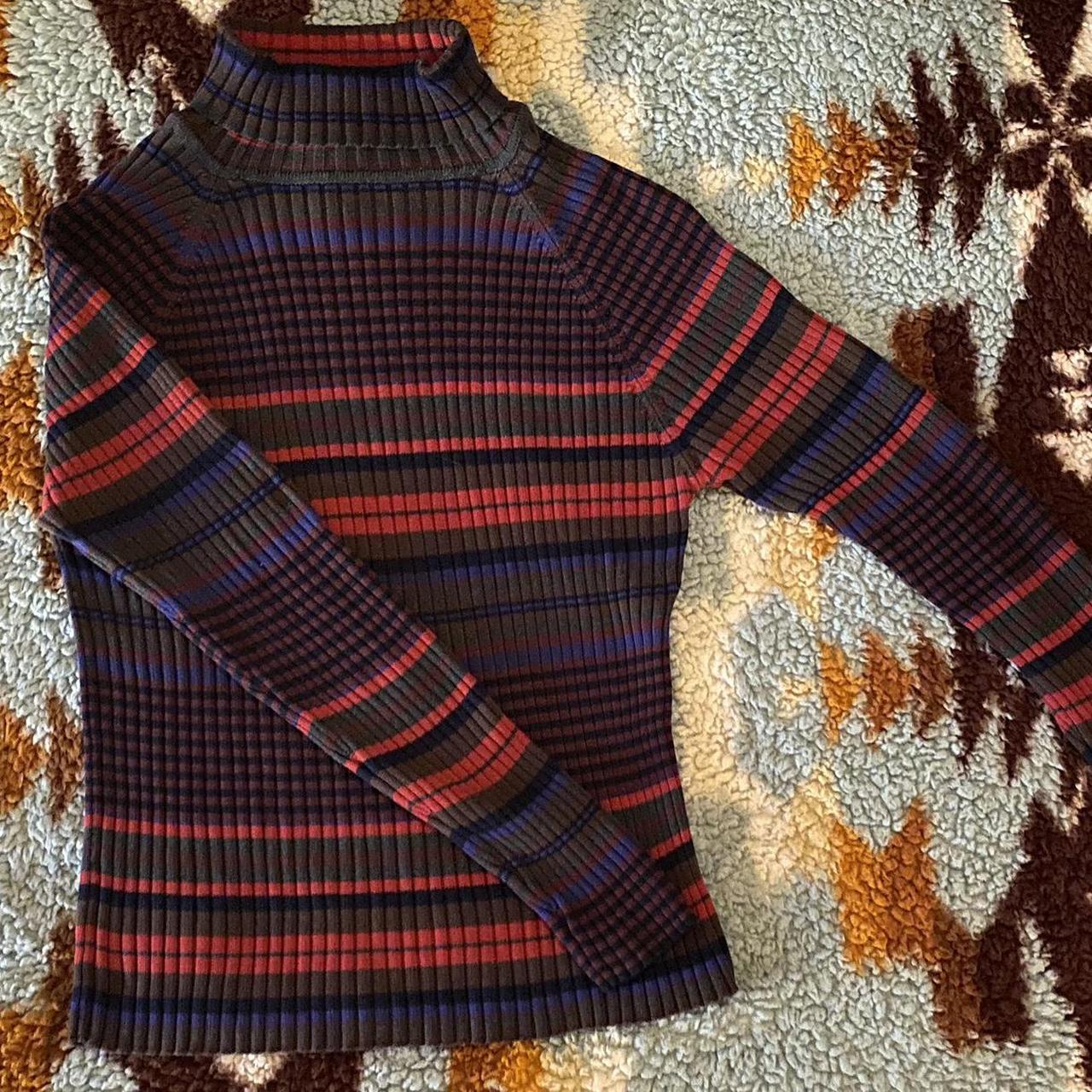 INC International Concepts Women's Red and Blue Jumper | Depop