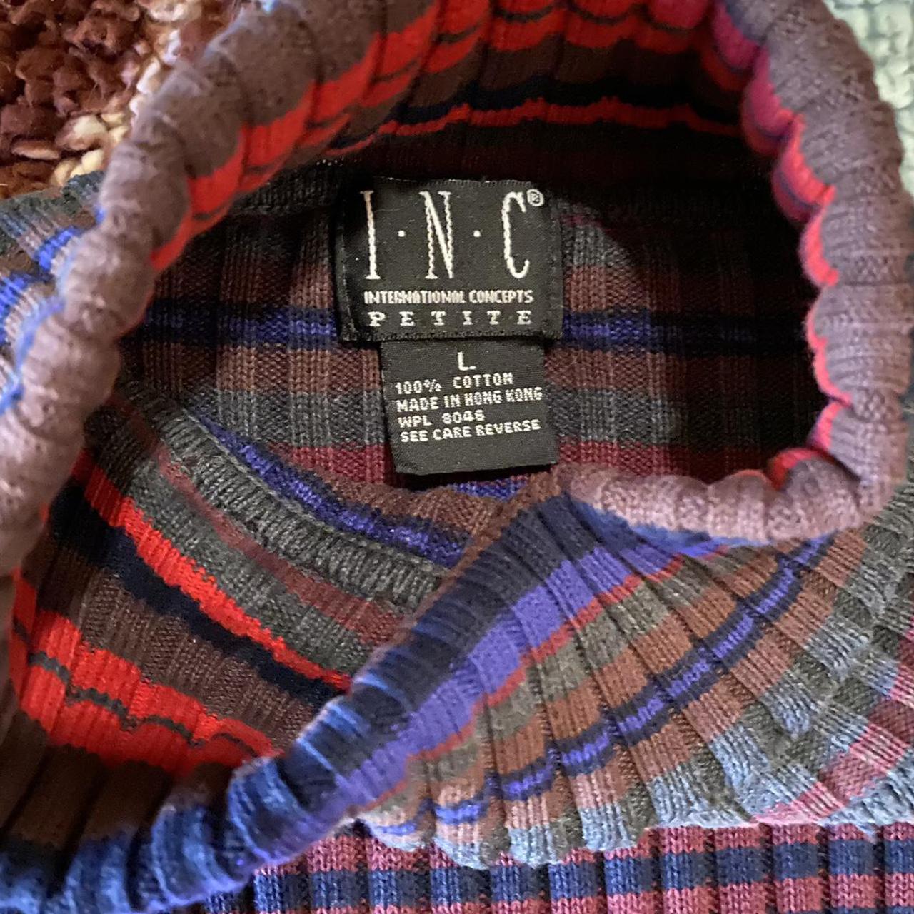 INC International Concepts Women's Red and Blue Jumper | Depop