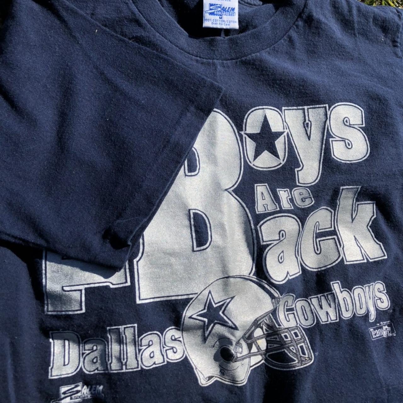 Vintage Da Boys Are Back Dallas Cowboys 92 White Cropped T-Shirt