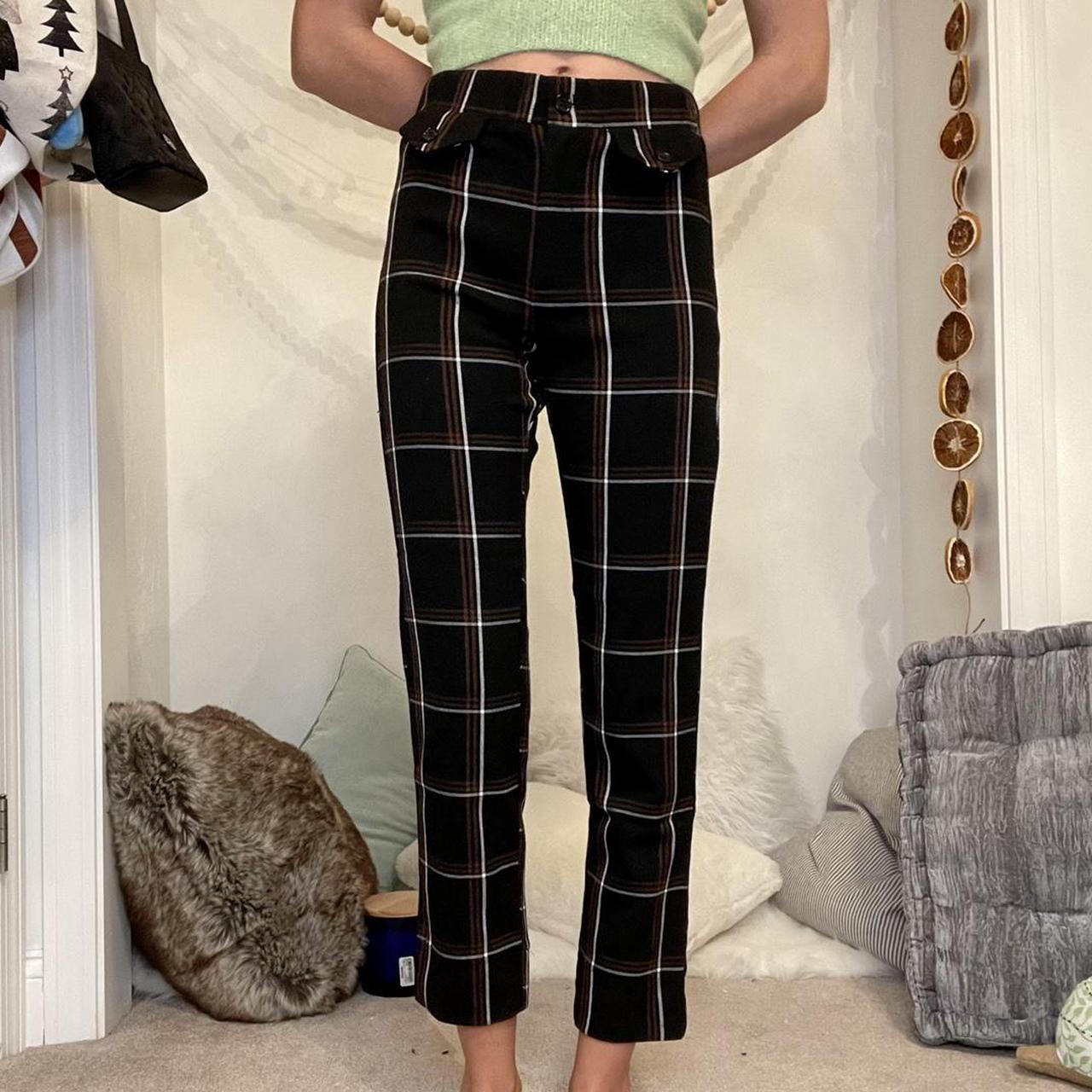 Black Plaid Pants These pants are great to just... - Depop