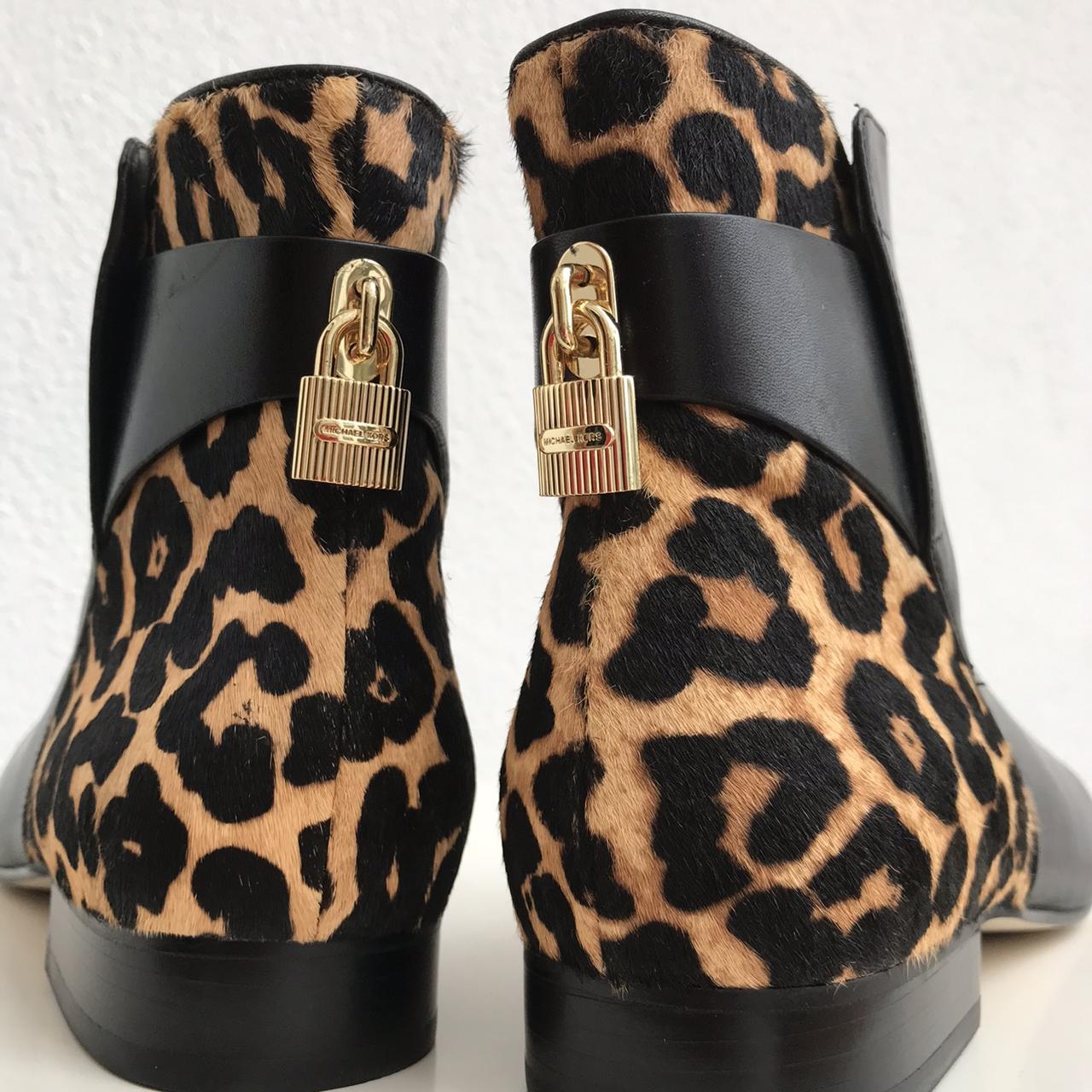 Michael kors sale leopard ankle boots