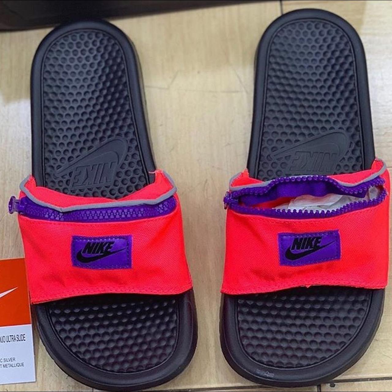 Nike benassi fanny pack slides. Size Depop