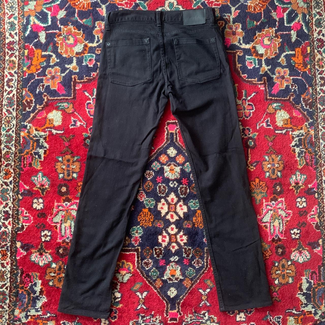 RVCA hexed black denim jeans size 30 Fitted #jeans... - Depop