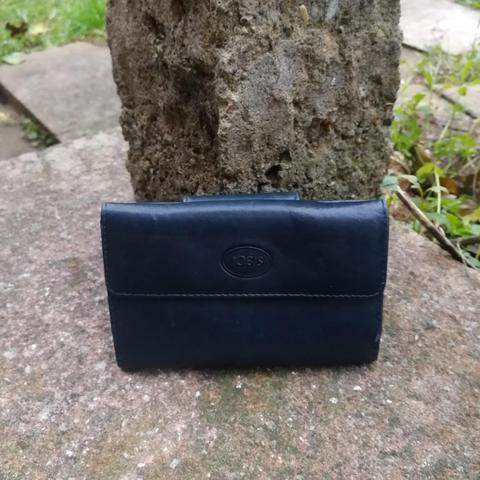 JOBIS GENUINE LEATHER NAVY Purse Wallet Cards Slots