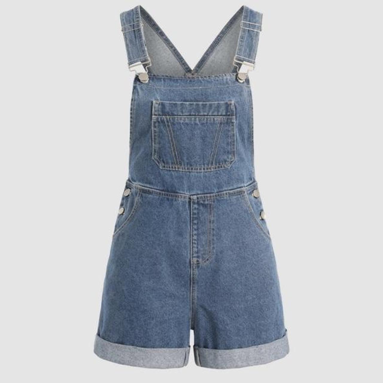 Cider Women's Blue Dungareesoveralls Depop