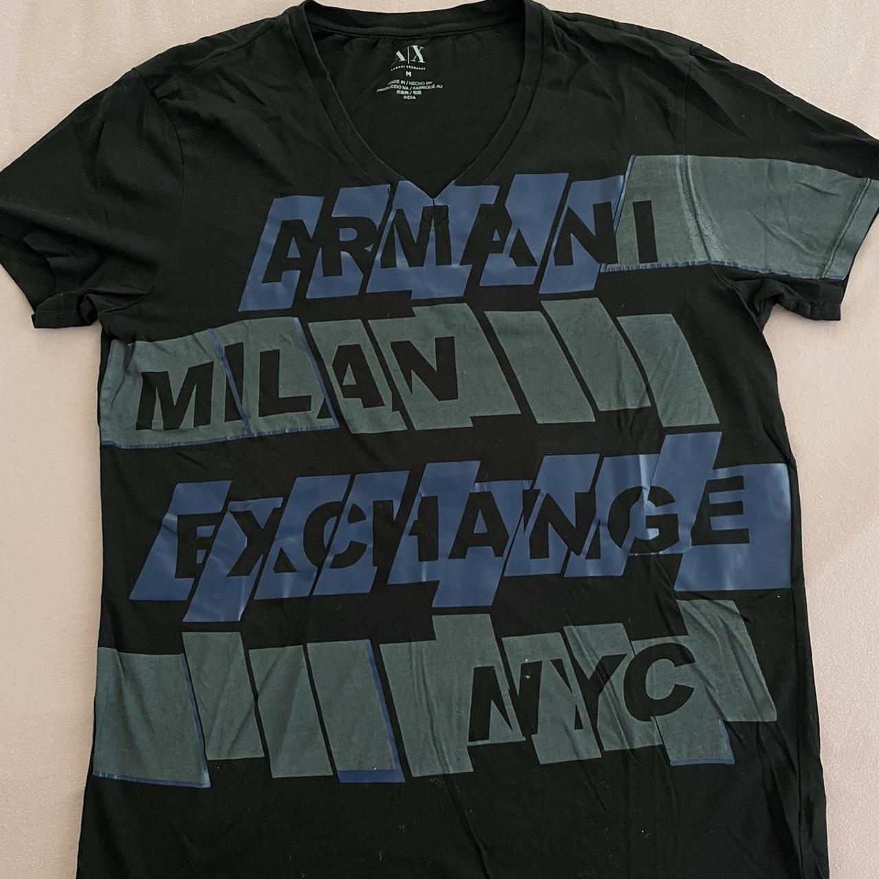 Armani Exchange Black Logo T-shirt. Size Medium... - Depop