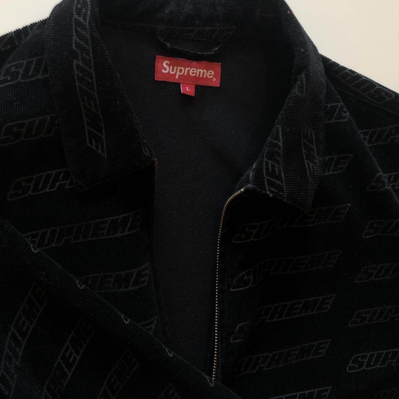 Supreme Debossed Logo Corduroy Jacket Royal Size L.... - Depop