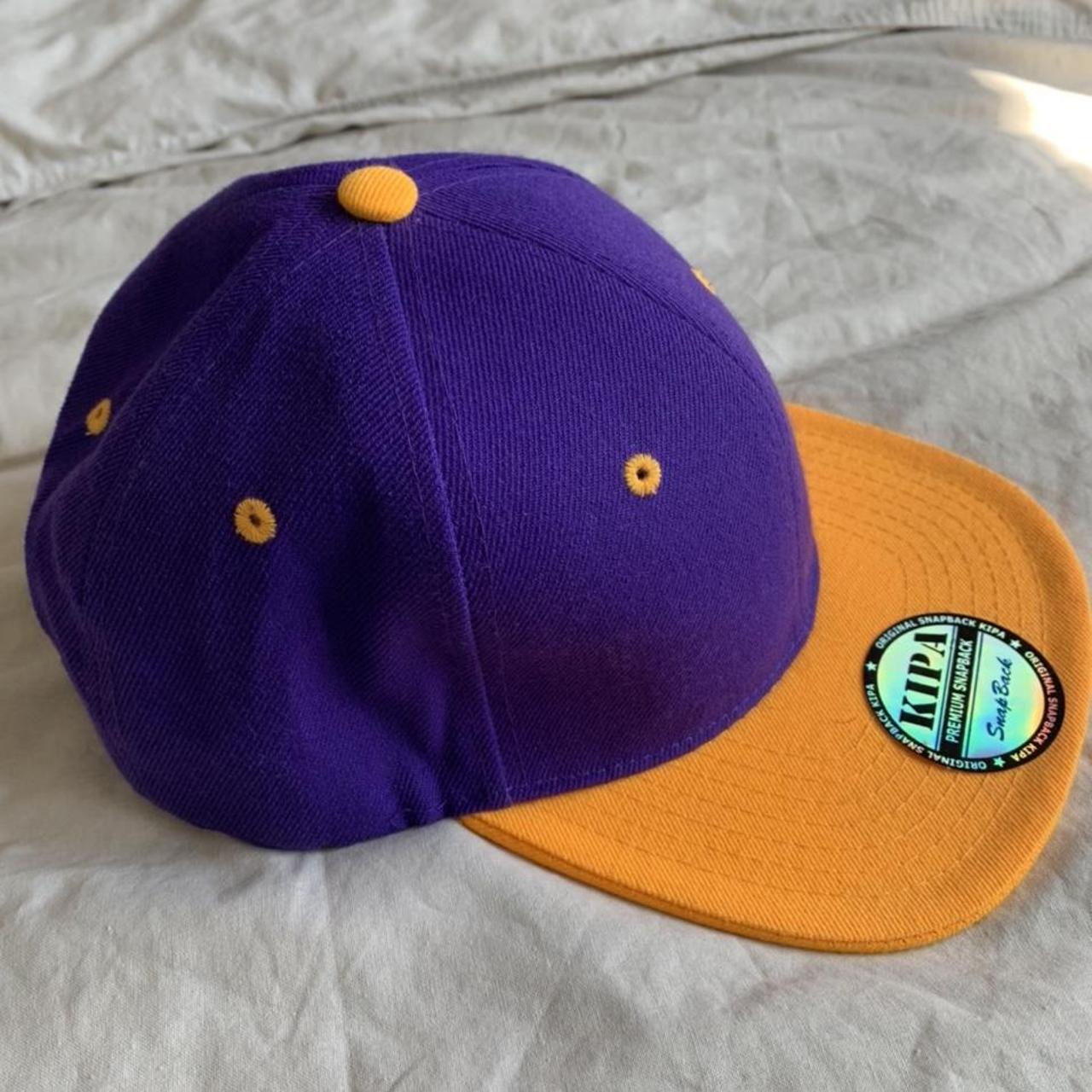 Men's Purple and Yellow Hat | Depop