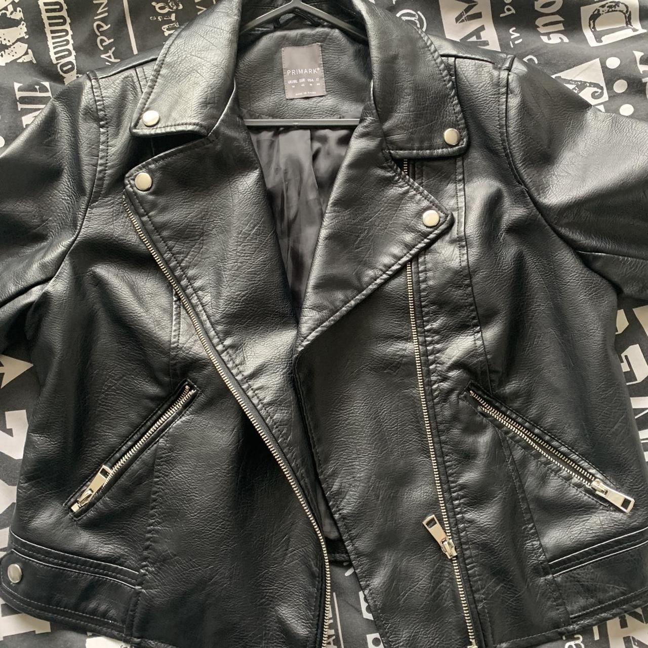 black leather jacket size 14