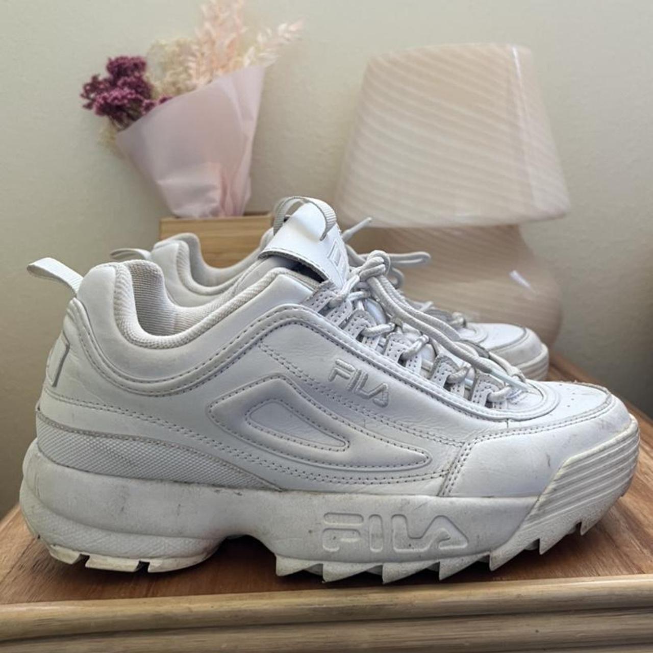 all white filas womens