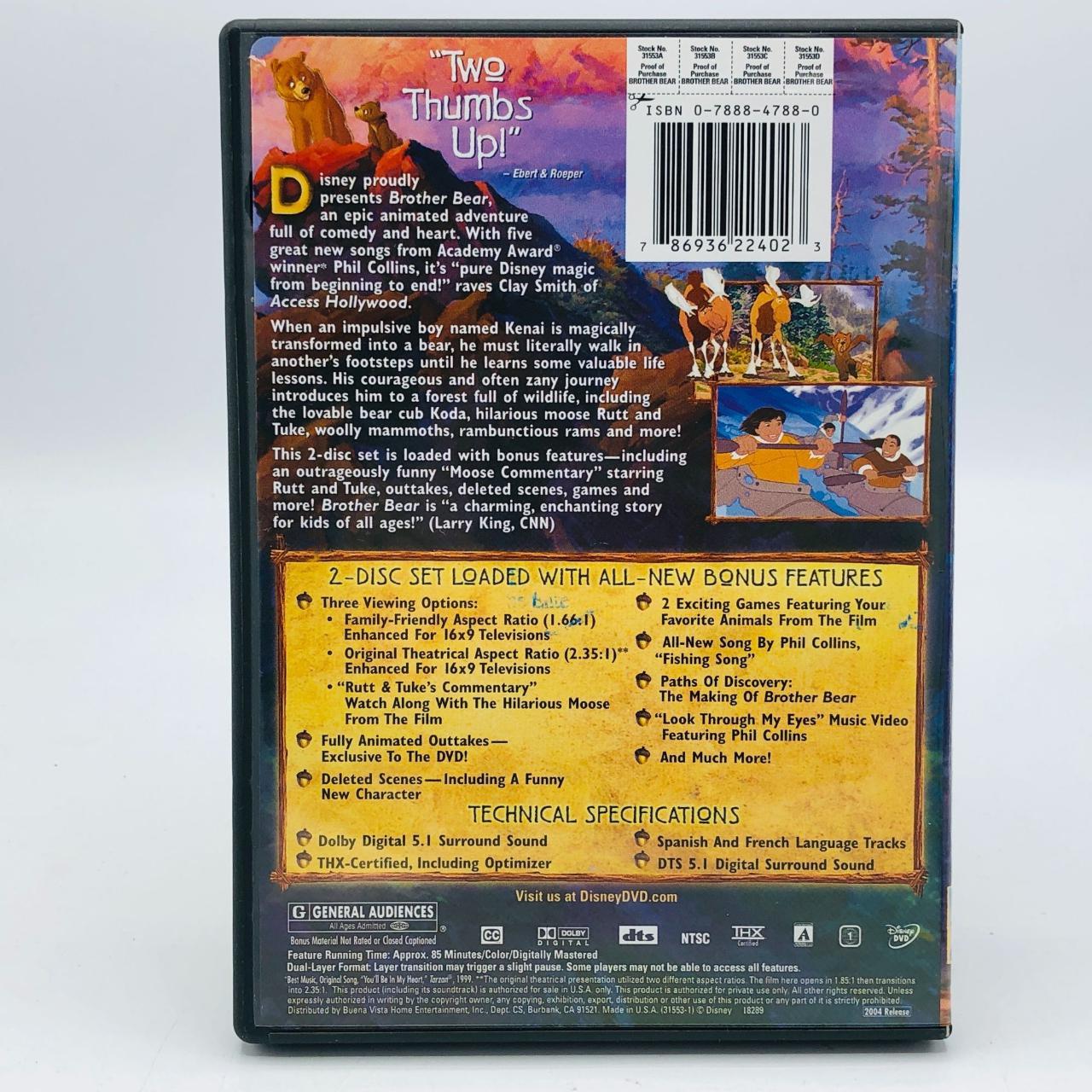 Brother Bear, Walt Disney, 1999, 2 DVD Set. In Very... - Depop