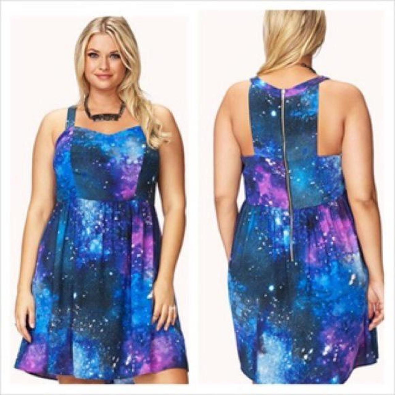 Forever 21 galaxy skater dress Please read