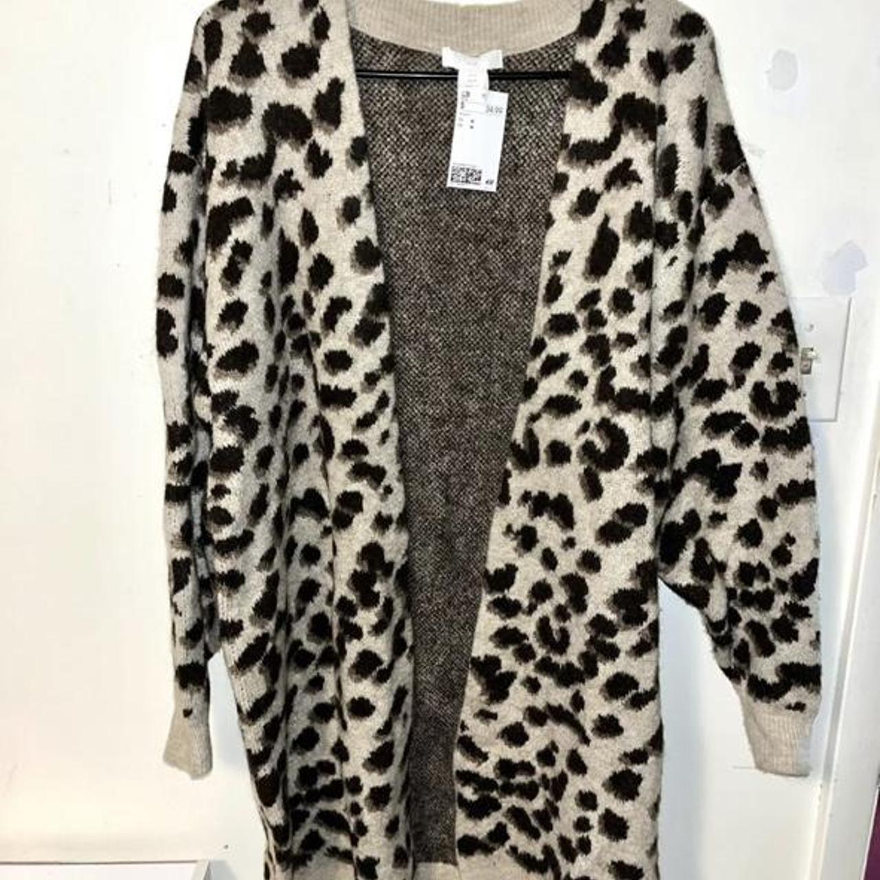 H&m leopard store print cardigan