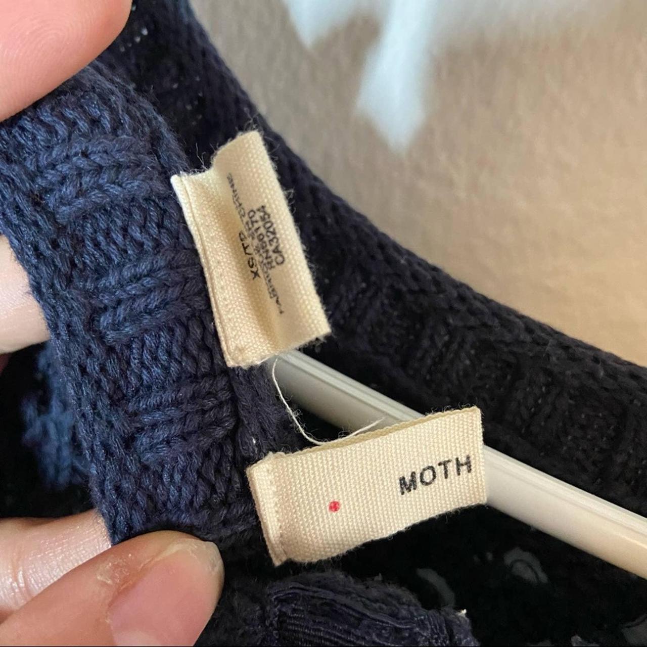 Anthropologie Moth Cable Knit Sweater Back Zipper... Depop