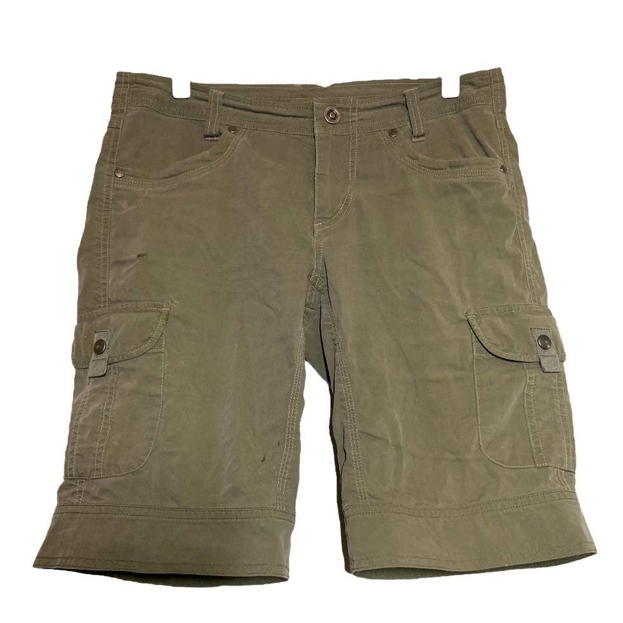 Kuhl Vintage Patina Dye Cargo Shorts Flare Front... - Depop