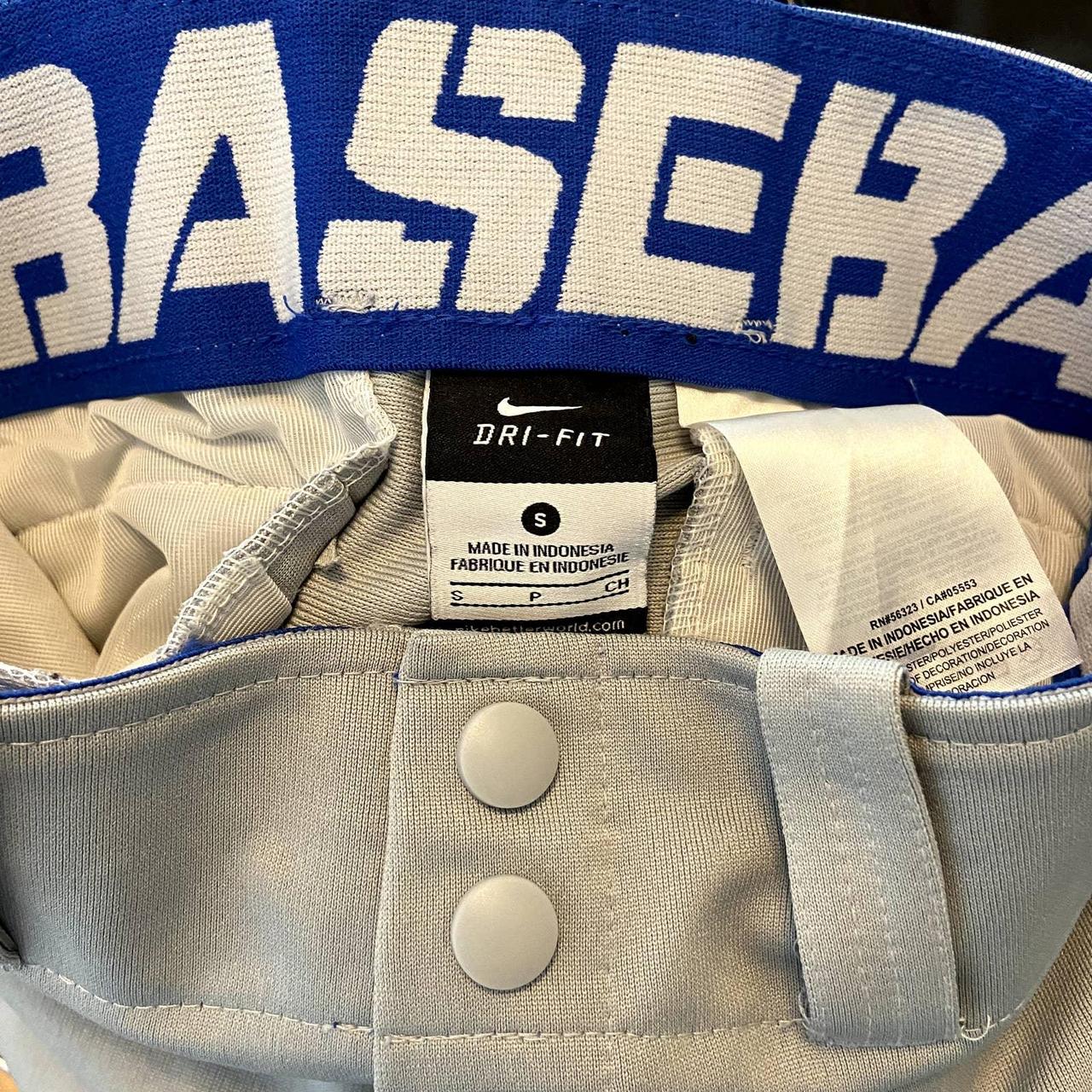 Nike Swoosh Piped DriFIT Baseball Pants Gray Side... Depop