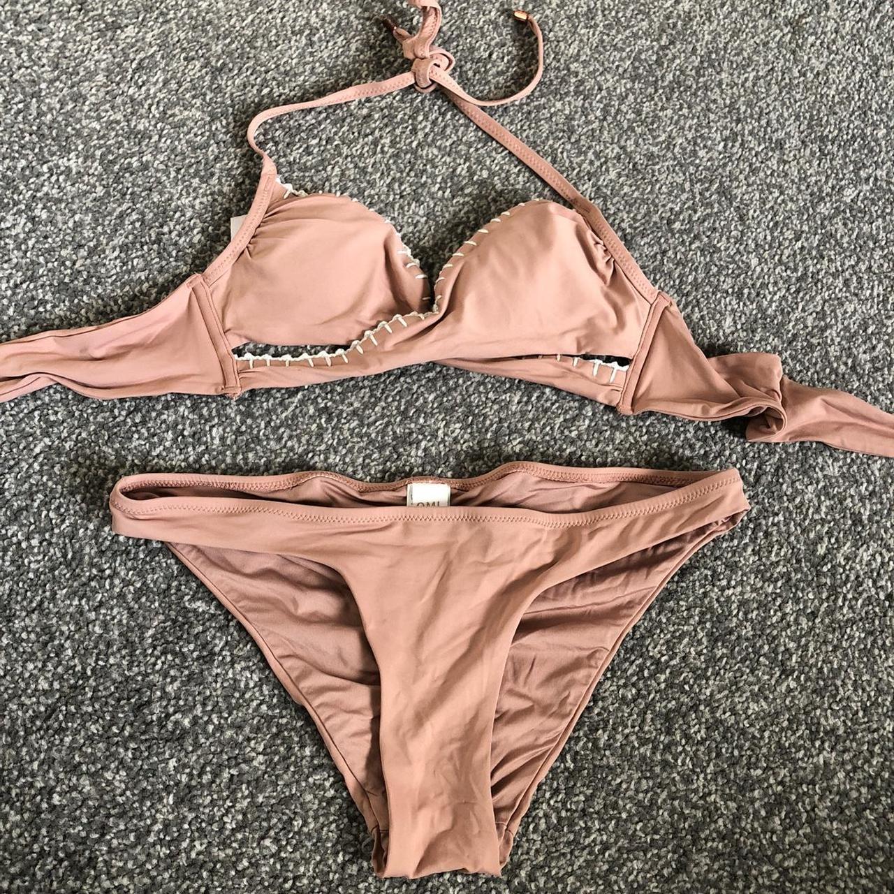 Debenhams Women's Pink and White Bikinisandtankinisets Depop