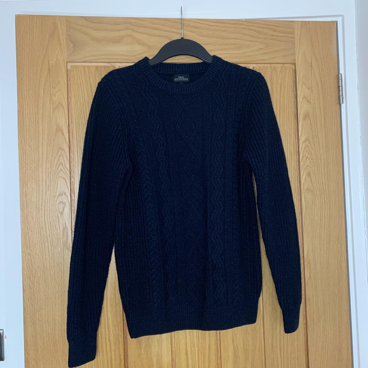Nitted Next jumper in Navy. Worn a few times but... - Depop