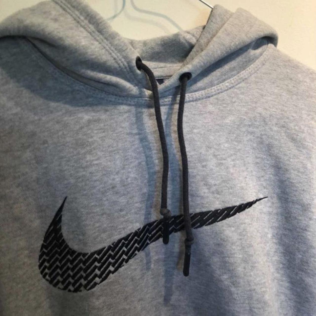 Grey Nike hood Size M, true to size Lots of wear... - Depop