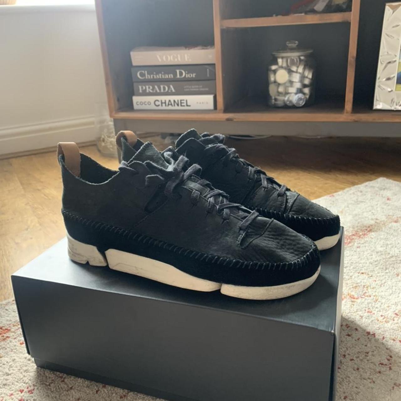 Clarks trigenic flex UK 9 Navy Good condition Depop