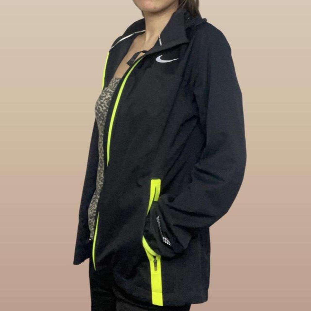 black and neon green nike jacket