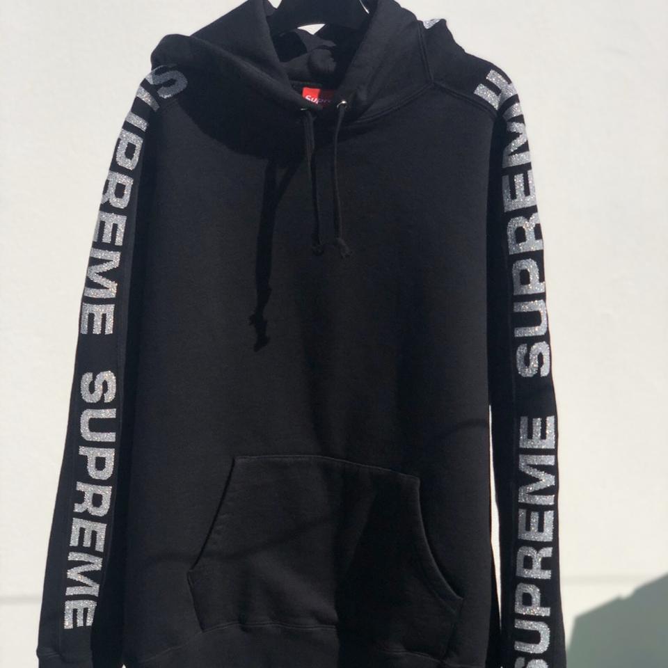 SS20 Supreme Metallic Rib fuschia hooded sweatshirt size XL hoodie