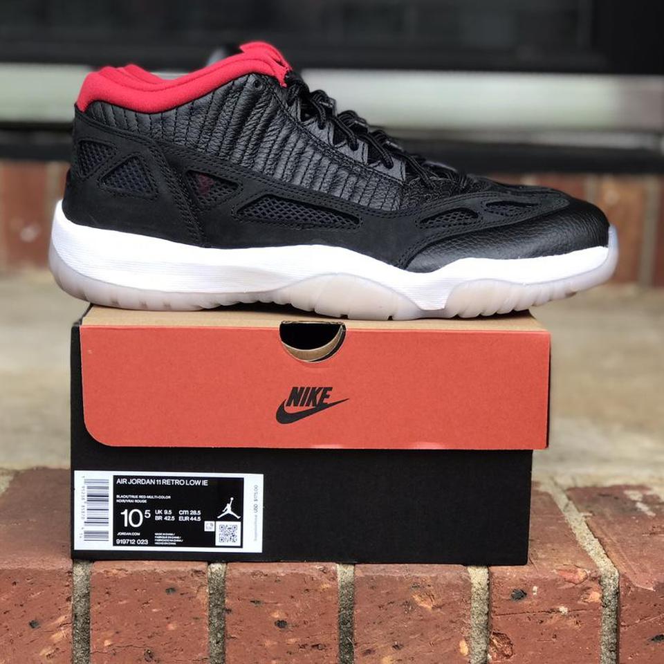 Air Jordan Retro 11 Low IE Bred Size 10.5 & 11 New... - Depop