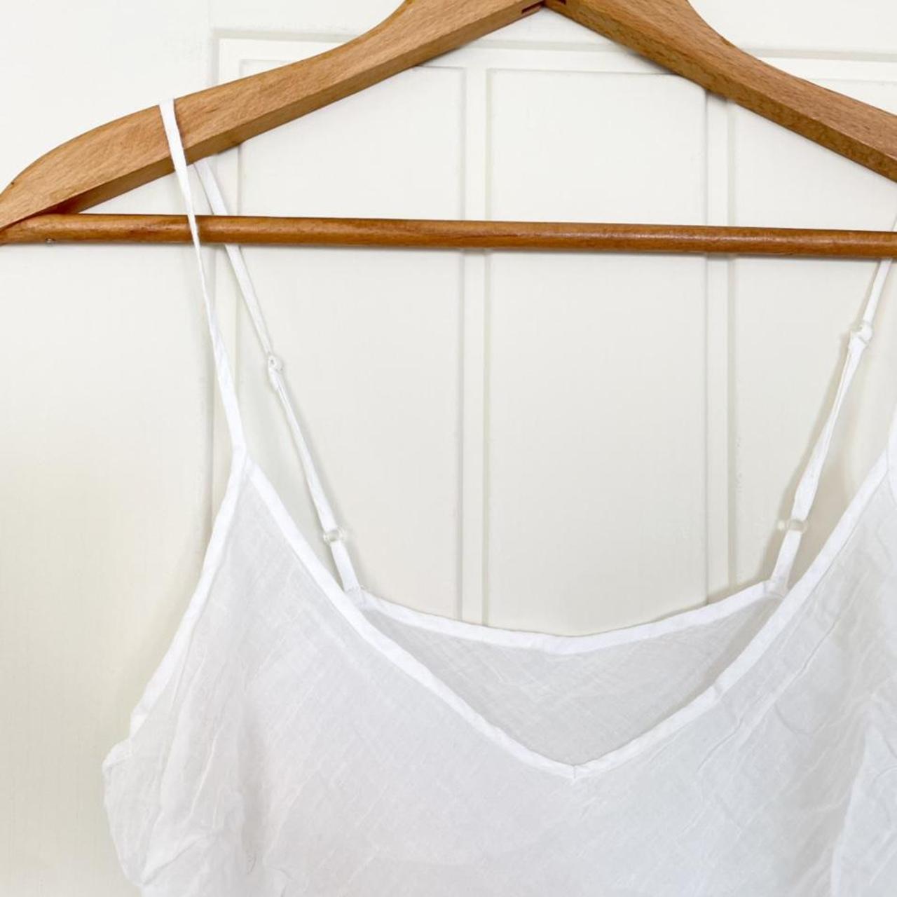 Debenhams Women's White and Cream Vest Depop