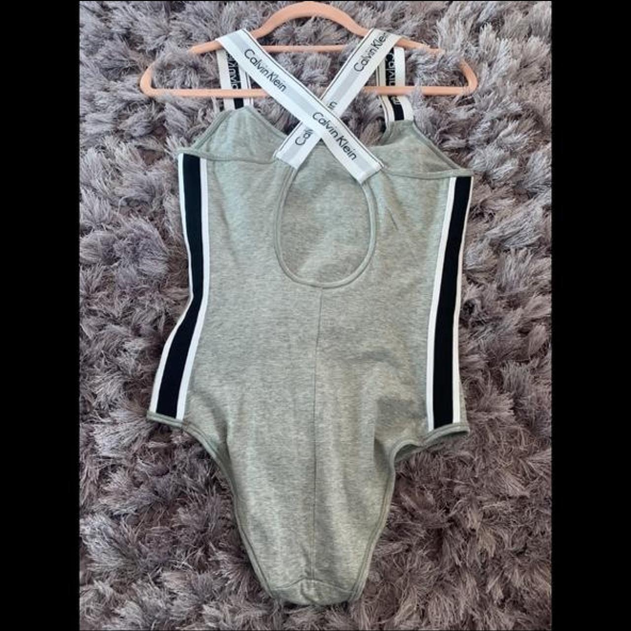 Calvin klein bodysuit grey best sale