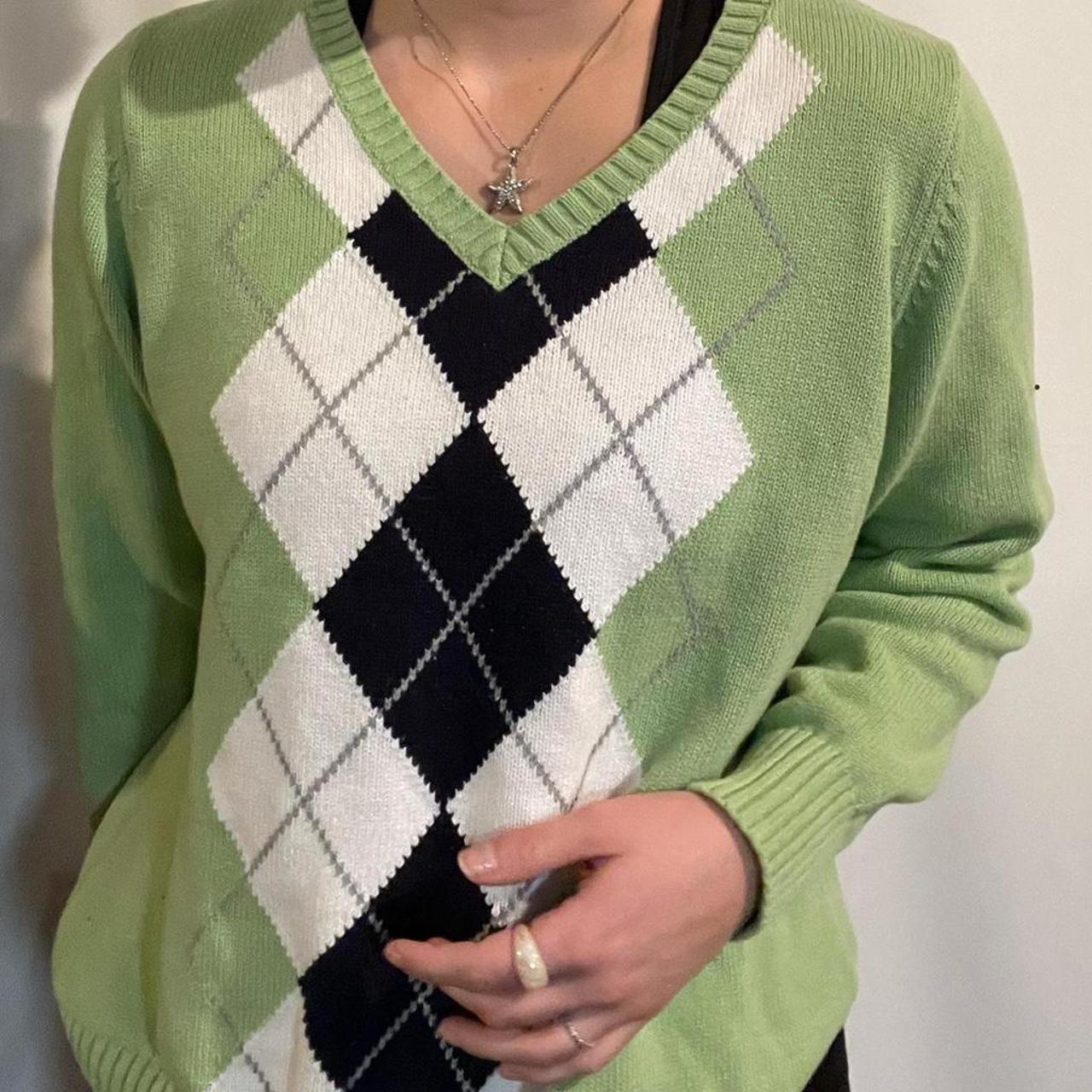 Product Image 2 - ADORABLE SAGE GREEN plaid sweater/long