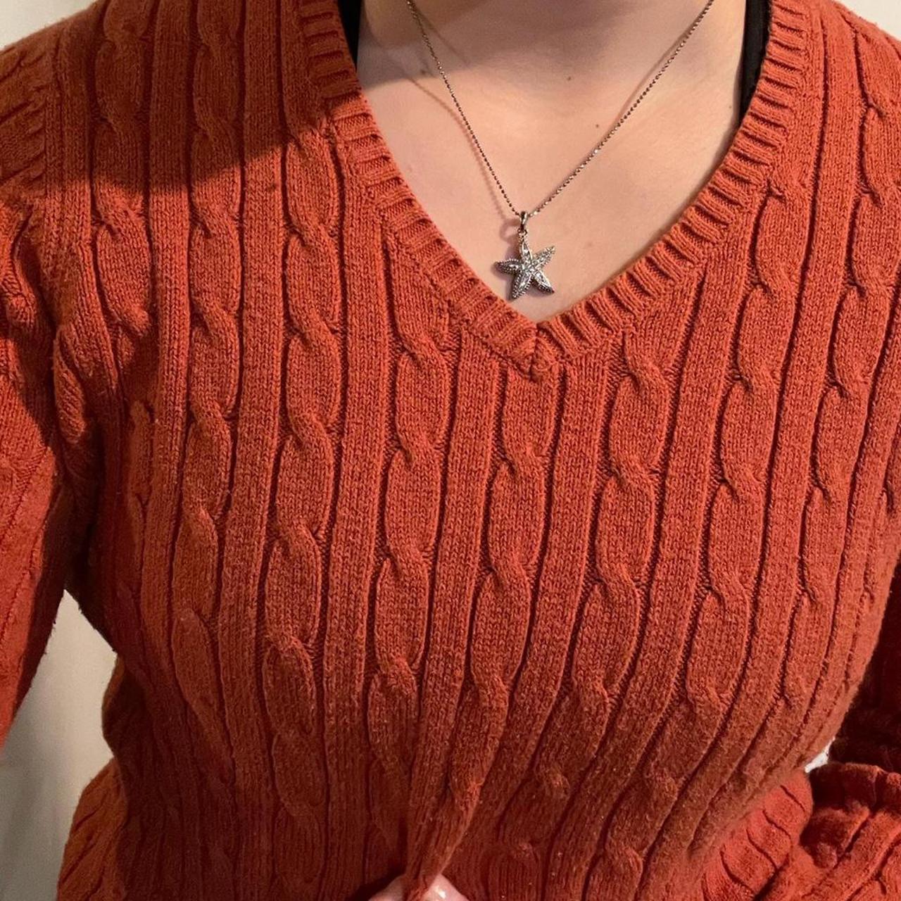 Product Image 1 - FITTED BURNT ORANGE KNITTED SWEATER!!