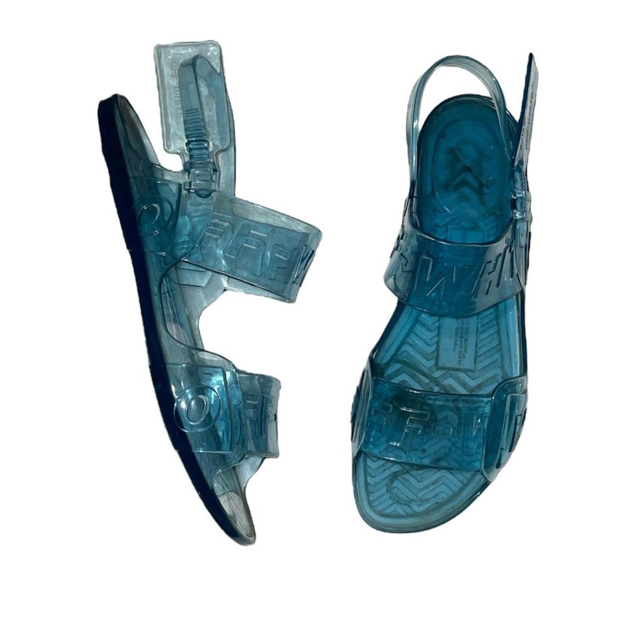 Off white jelly deals sandals green