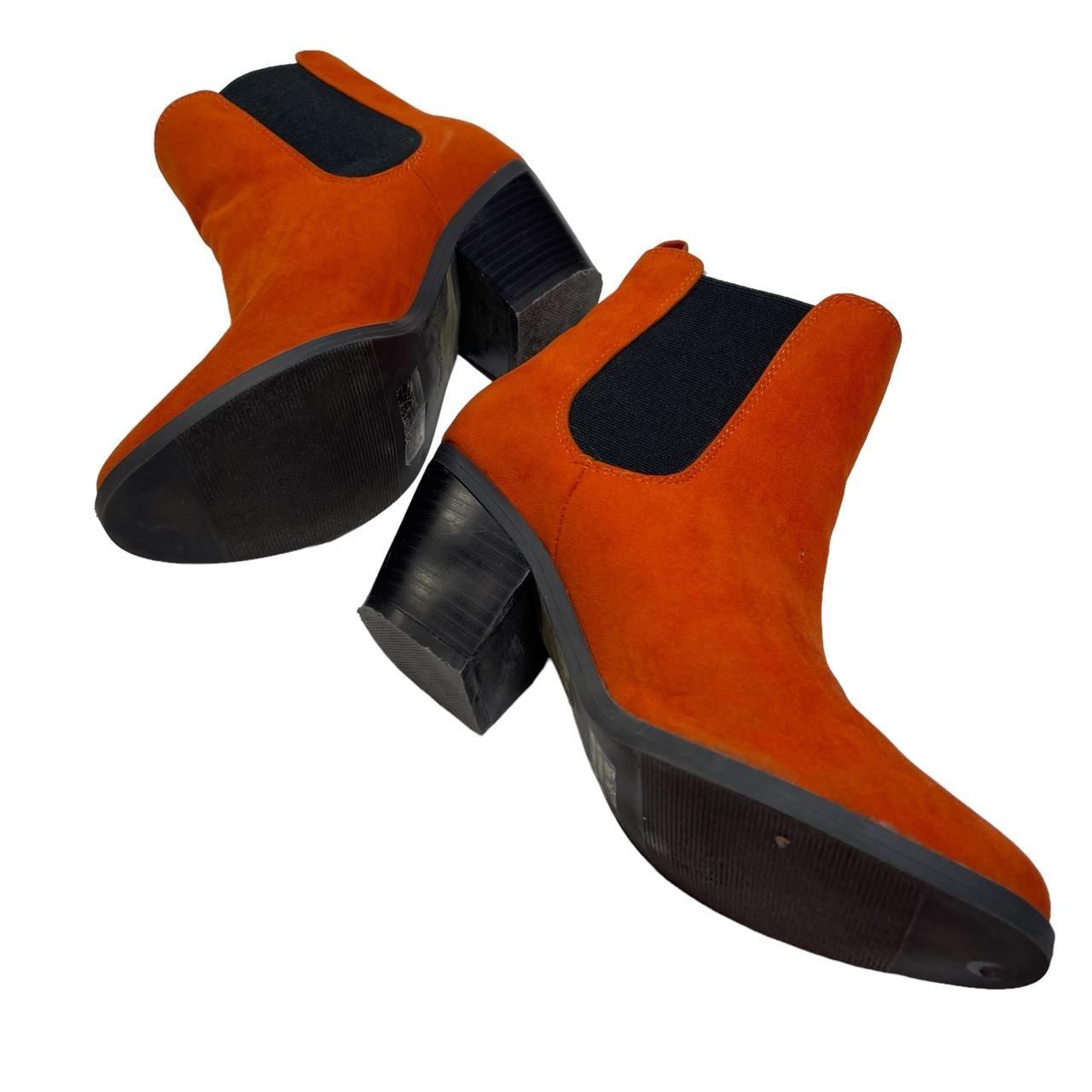 Funky • orange • boots • booties • black side... Depop