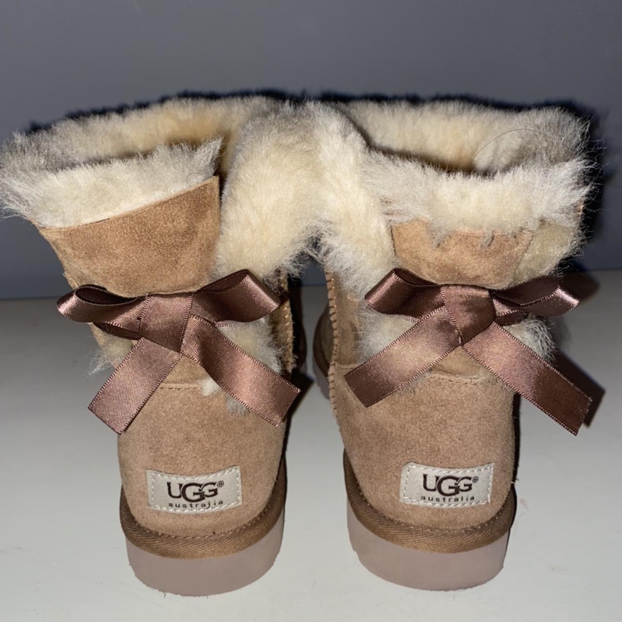 Brown Bailey Bow UGGs…worn once #UGGs#baileybow#boots - Depop