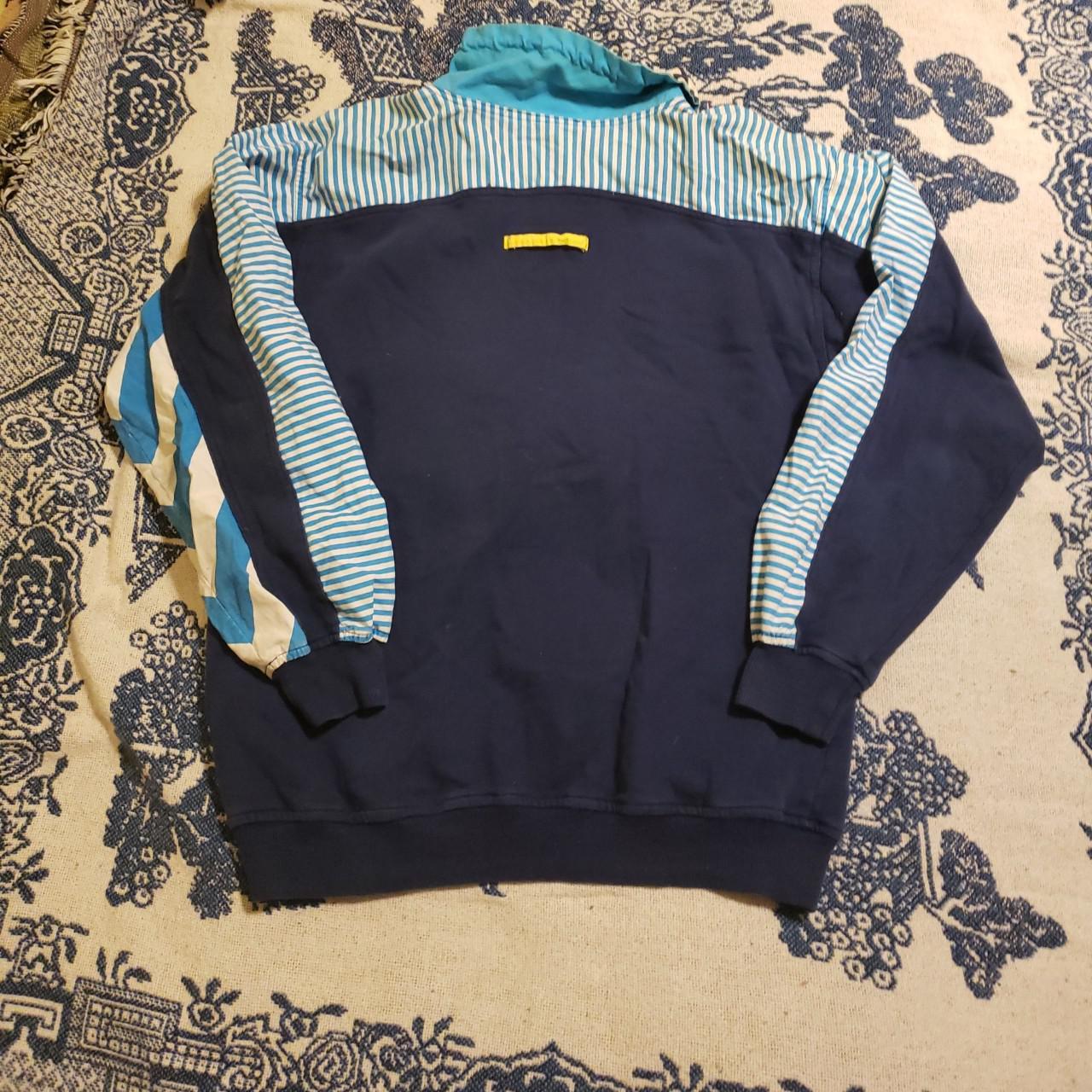 Vintage 80s Line Up Sweatshirt Jacket Windbreaker L... - Depop