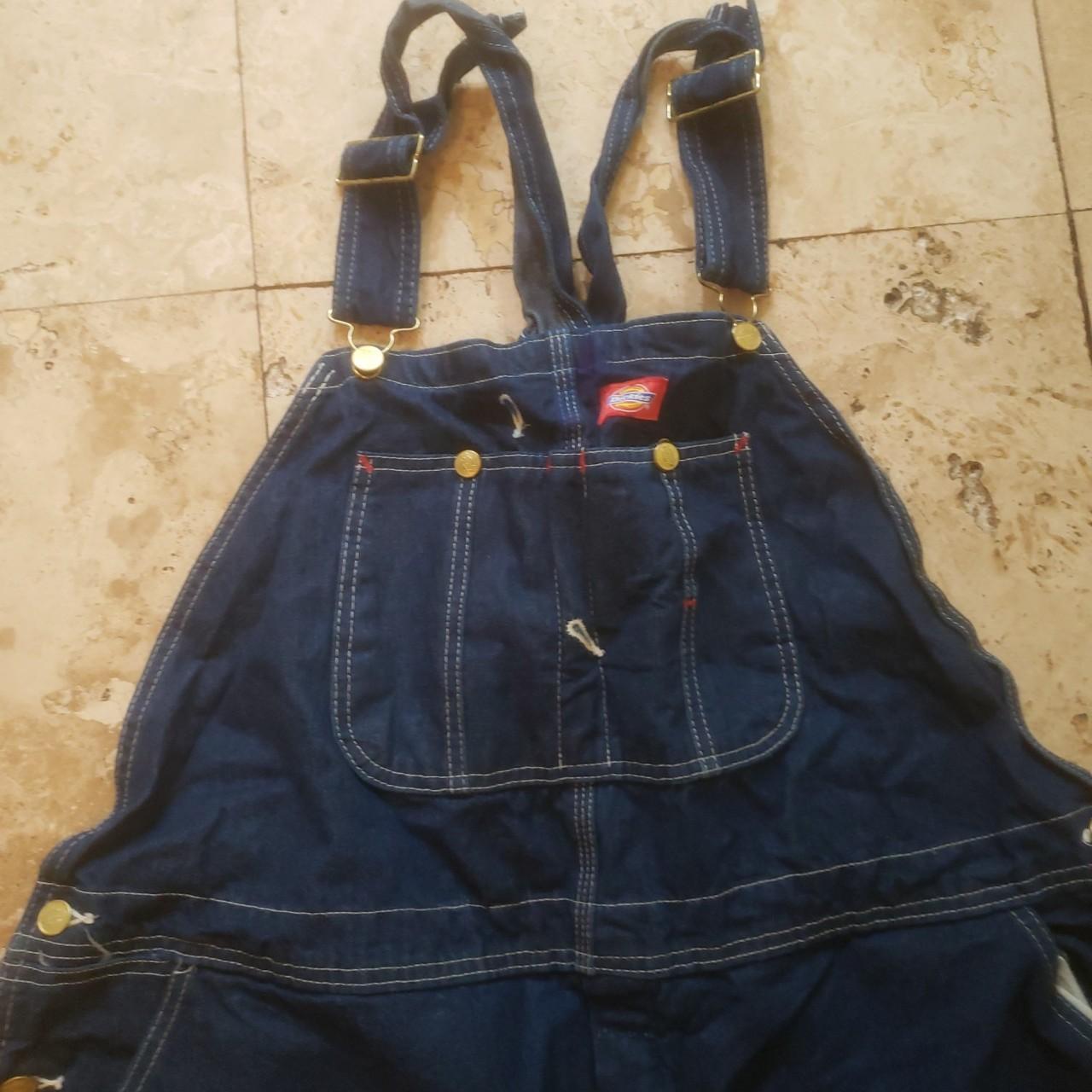 Dickies Bib Overalls Denim Carpenter Blue Jeans Farm... Depop