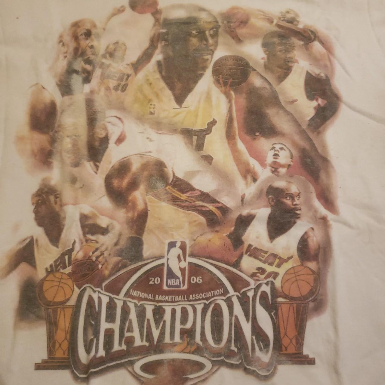 Vintage Miami Heat 2006 Finals Championship Shirt S - Depop