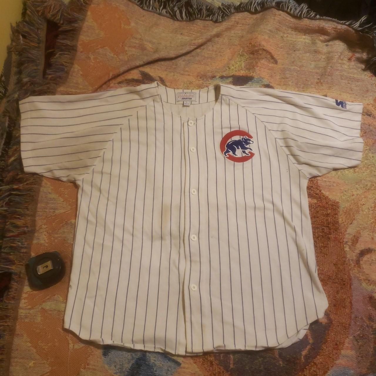 Vintage Chicago Cubs Mark Grace Starter Pinstripe - Depop