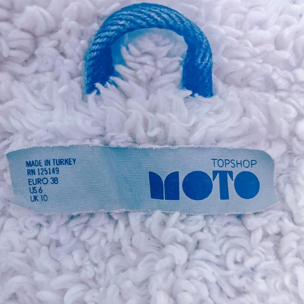 moto sherpa lined denim jacket in... Depop