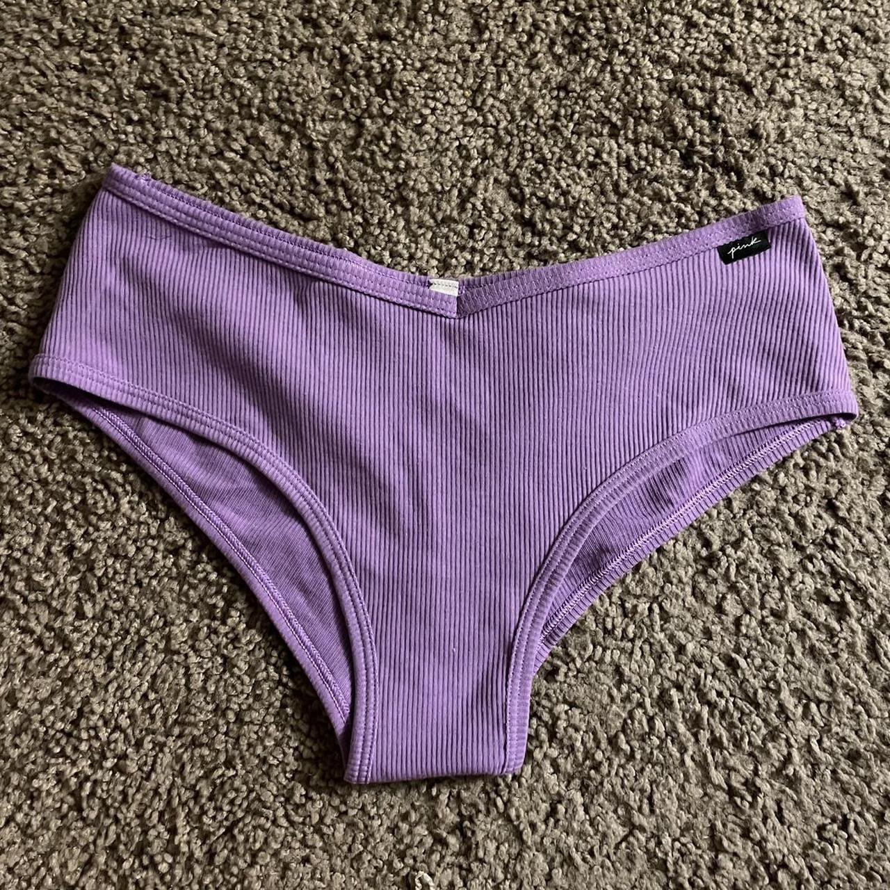 purple cotton cheekster panties by PINK New without... Depop